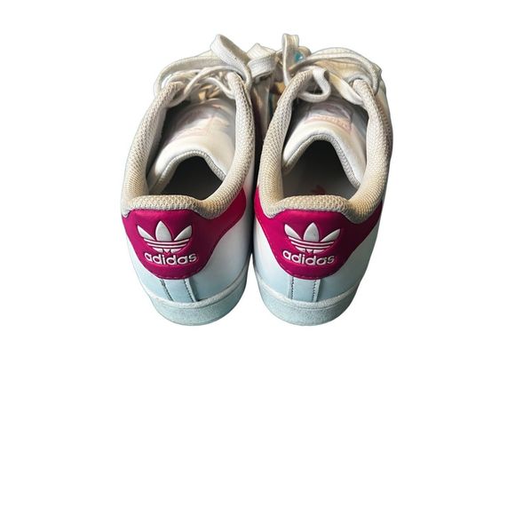 Adidas Superstar J Big Kids' Shoes Cloud White/Clear Pink/Bliss Pink kids size 4 - Picture 11 of 11